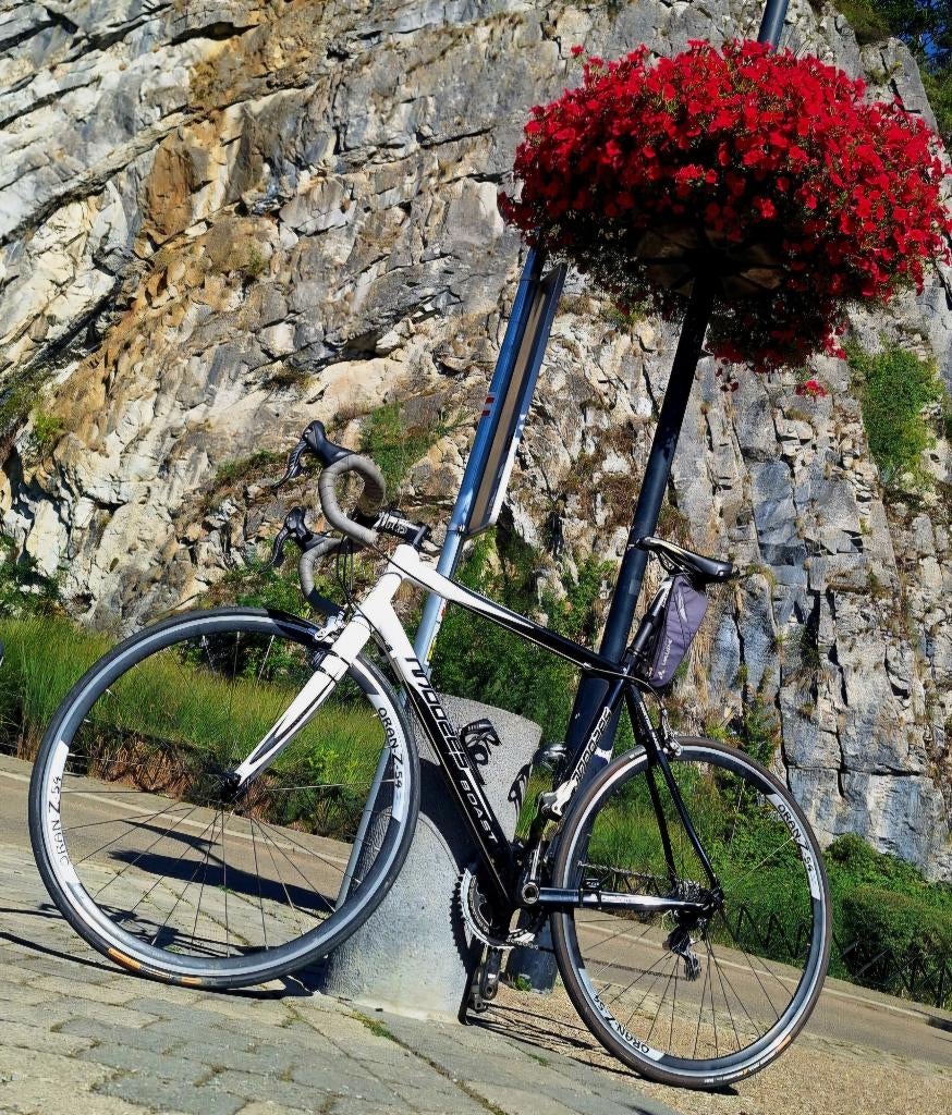 Vélo de route Moozes + ordinateur de vélo polar V650, Autres marques, 57 à 61 cm, Comme neuf, Enlèvement