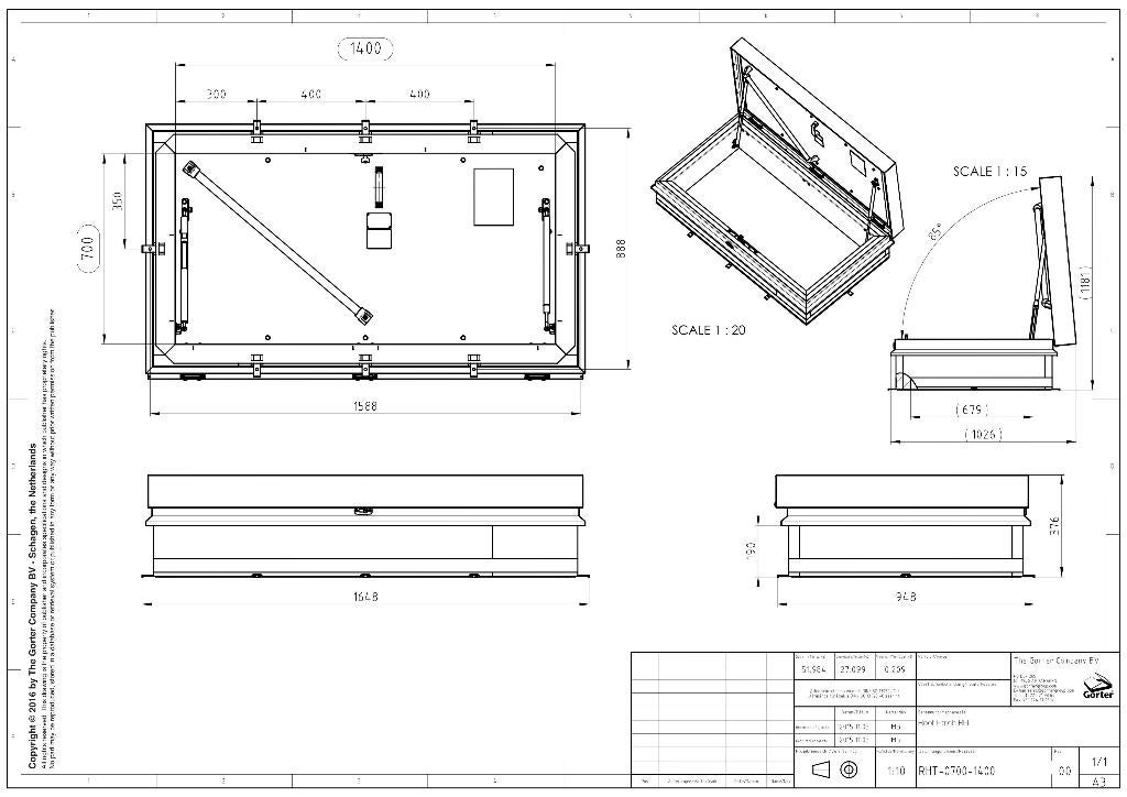 GORTER DAKLUIK RHT 700X1400MM, Bricolage & Construction, Tuiles & Revêtements de toit, Neuf, Gris, Enlèvement ou Envoi, Autres types