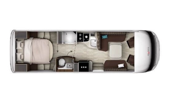 Frankia F-Line Titan 840 QD Fiat 160 PK/Cv aut., Caravanes & Camping, Entreprise, Télévision, Intégral, 8 à 9 mètres