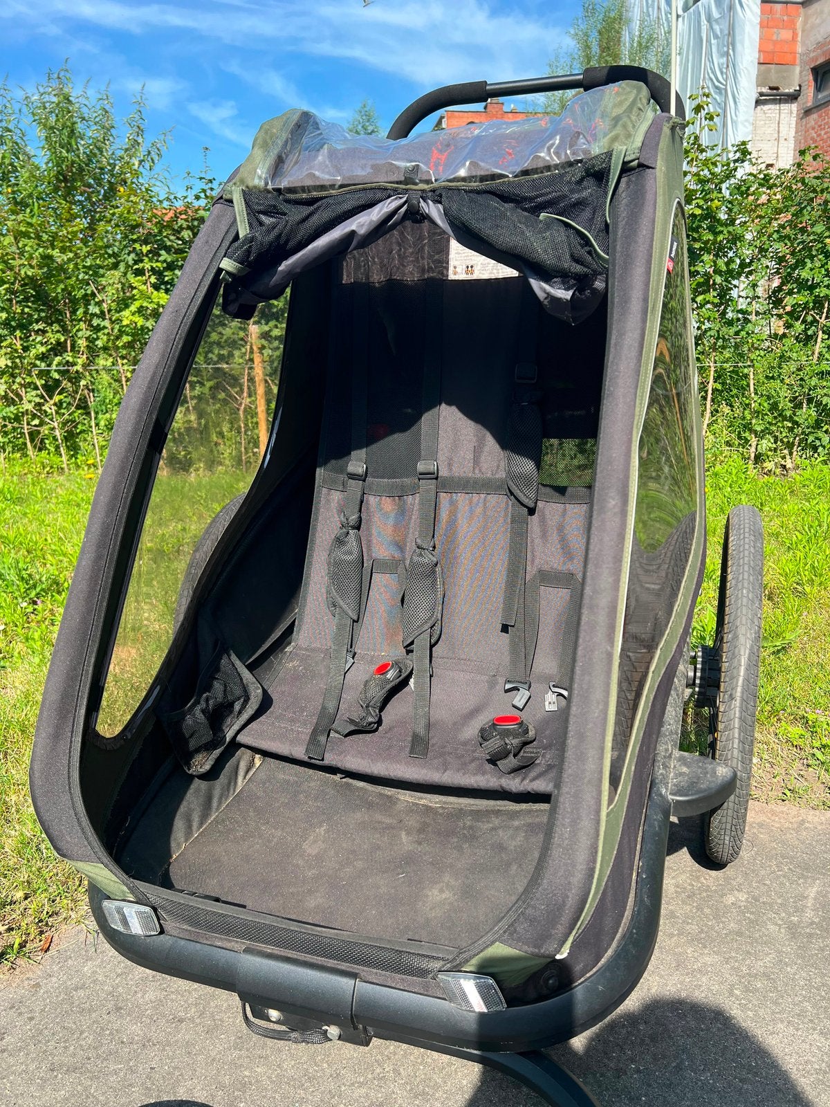 Fietskar Hamax voor 2 kindjes, Ophalen, Gebruikt, Opvouwbaar, 20 tot 40 kg