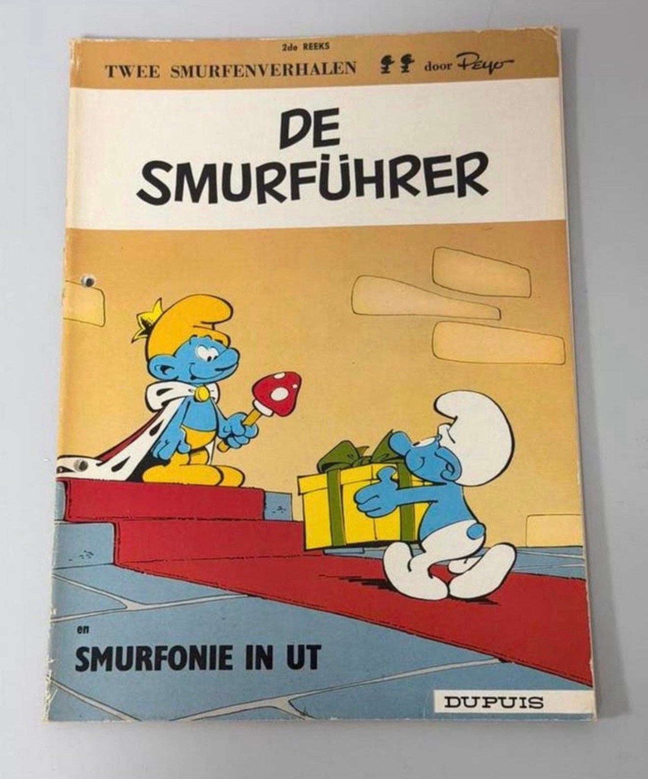 De Smurfen 02 - De Smurführer 2de reeks stripboek vintage, Ophalen of Verzenden, Zo goed als nieuw, Verschillende Smurfen, Stripboek