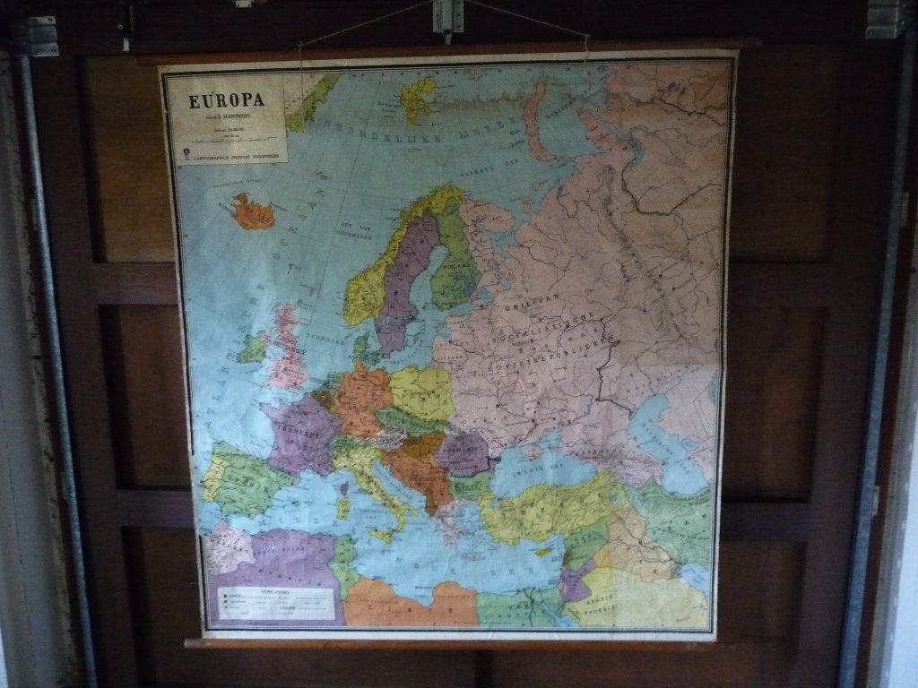 carte originale de la vieille école, Maison & Meubles, 125 cm ou plus, Enlèvement, Photo ou Poster, Utilisé