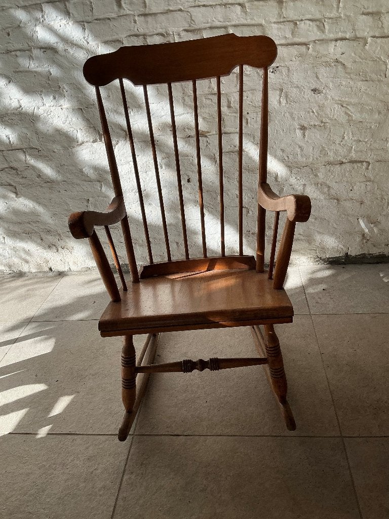 schommelstoel, Huis en Inrichting, Stoelen, Ophalen, Gebruikt, Bruin, Klassiek
