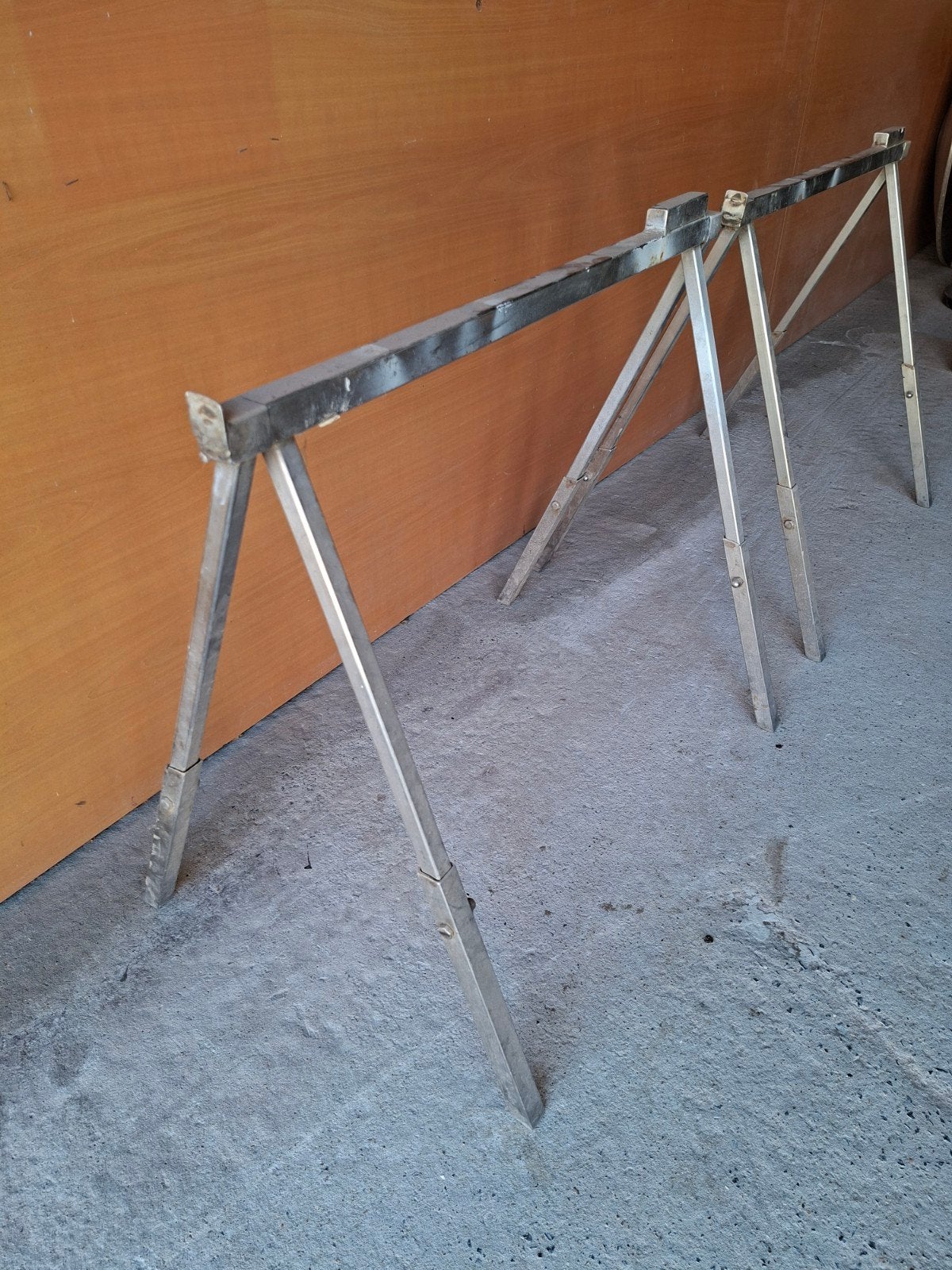metalen schragen 2 stuks, Ophalen, Gebruikt