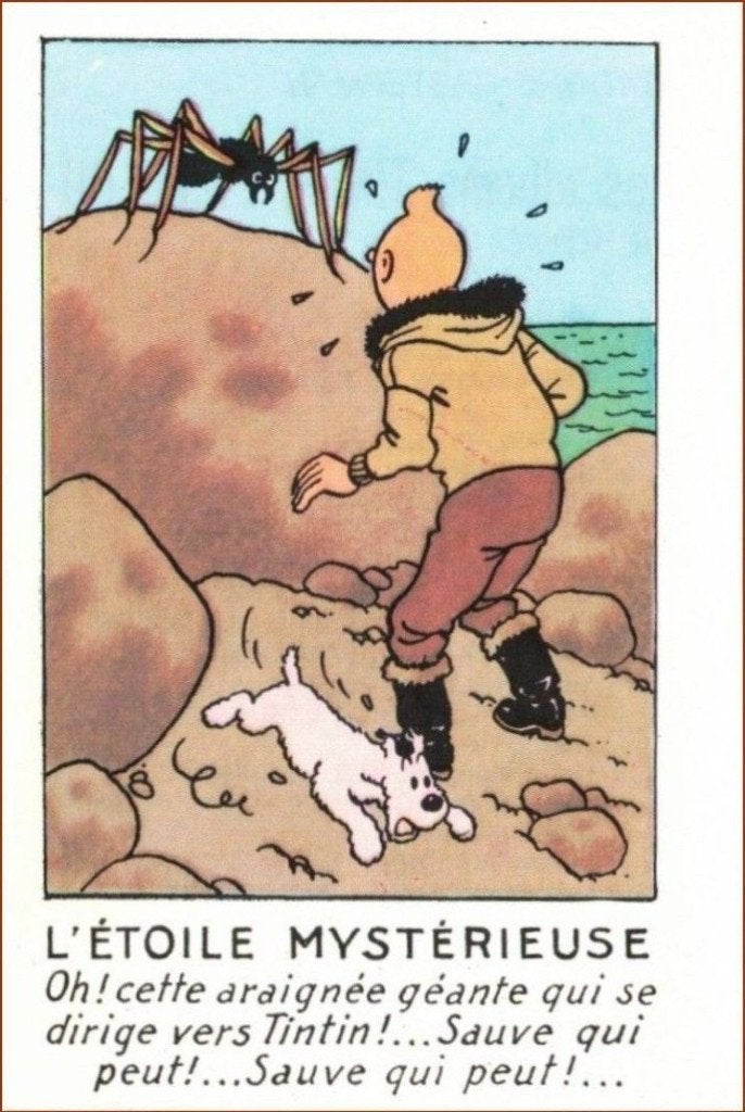 Tintin. Hergé. Chromo  - L'étoile mystérieuse, Collections, Enlèvement
