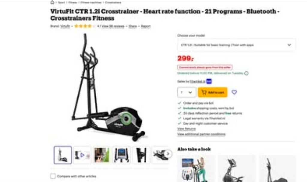 Eliptical, Sport en Fitness, Fitnessapparatuur, Ophalen of Verzenden