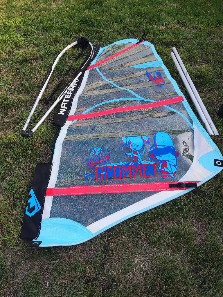 Kinderzeil 1.5m², Watersport en Boten, Windsurfen, Ophalen, Gebruikt, Complete set, Minder dan 3.5 m²