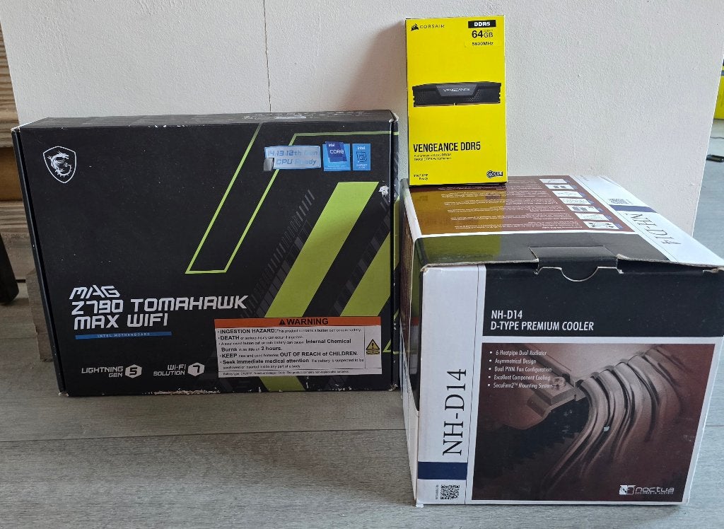 Pack PC MB MSI Z790 +intel I5 12400 + 32gb ddr5 5600mhz, Informatique & Logiciels, 32 GB, Comme neuf, Enlèvement, Desktop