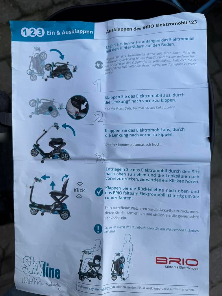 Scootmobiel (opvouwbaar), 10 km/u of minder, Gebruikt, 15 km of minder, Ophalen