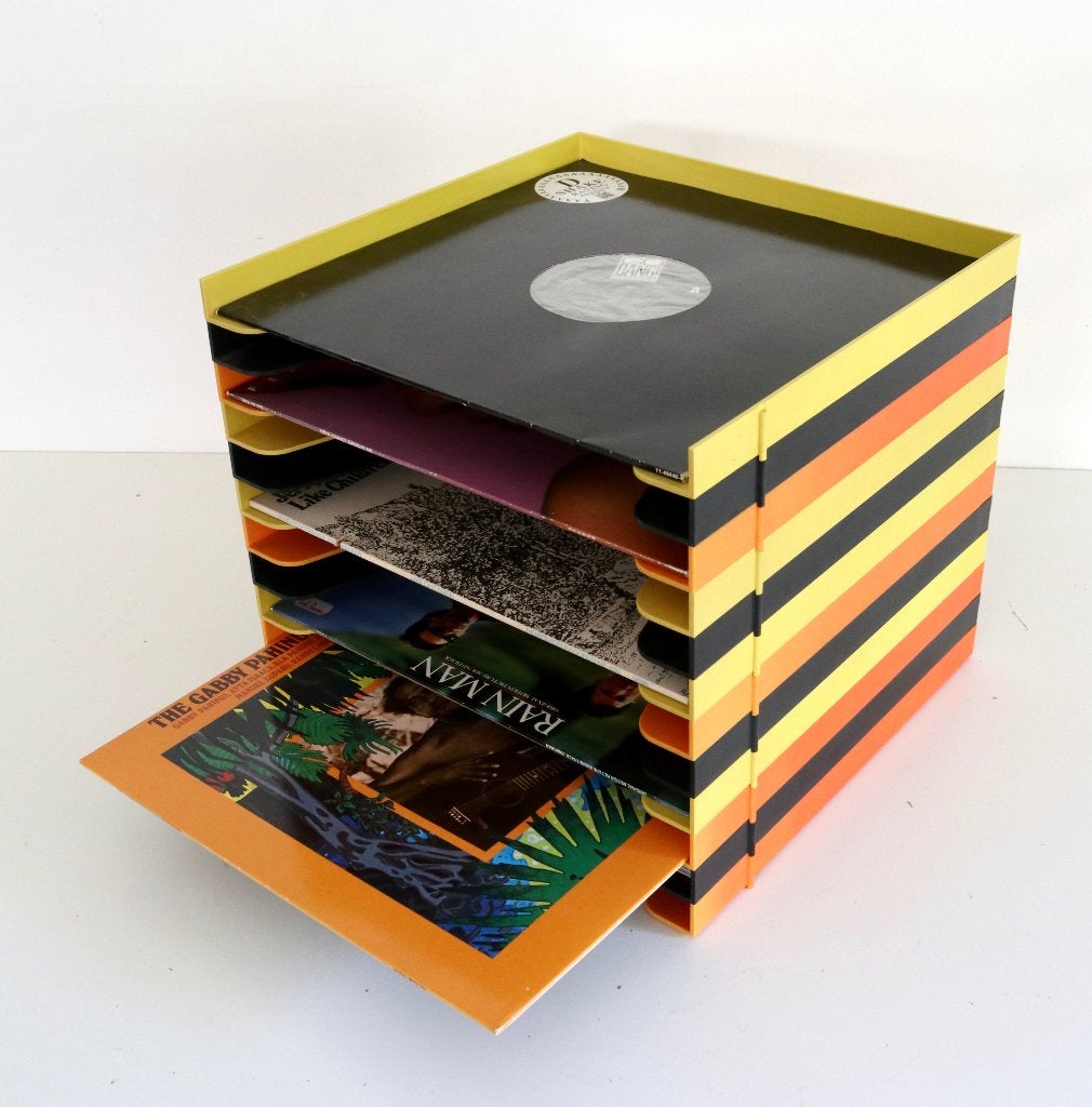 Vintage SOMIN LP platenbakken vinyl opbergsysteem, Ophalen of Verzenden, Huis en Inrichting