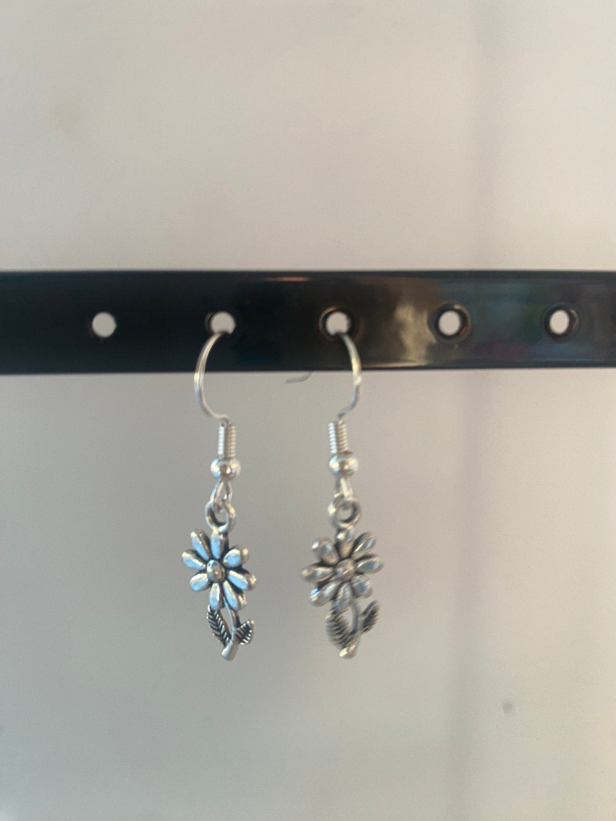 Oorbellen bloemetjes - handmade, Bijoux, Sacs & Beauté, Neuf, Enlèvement ou Envoi, Argent, Argent