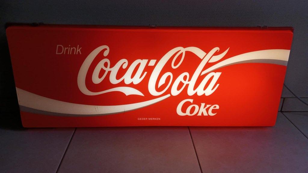 Cocal Cola licht reclame, Ophalen, Gebruikt, Lichtbak of (neon) lamp