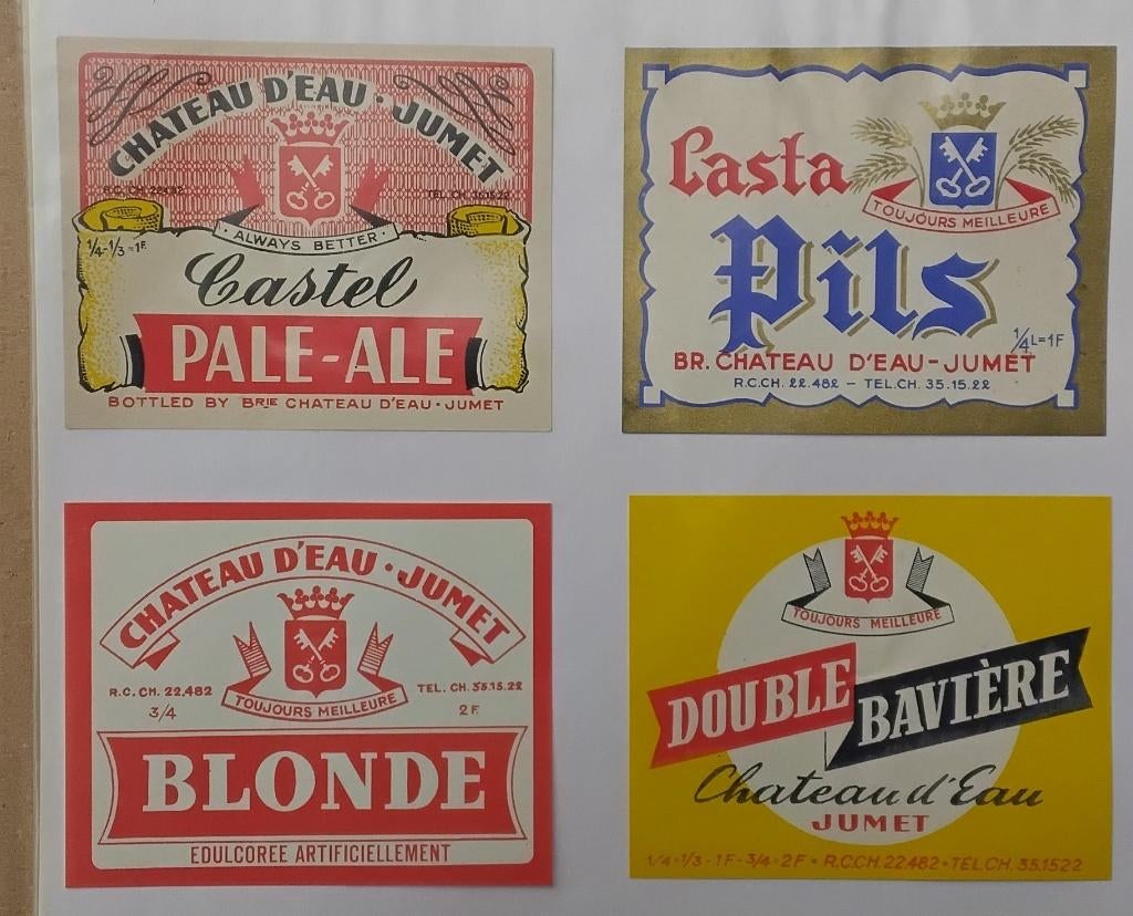 étiquette de bière Château d'Eau Jumet, Enlèvement