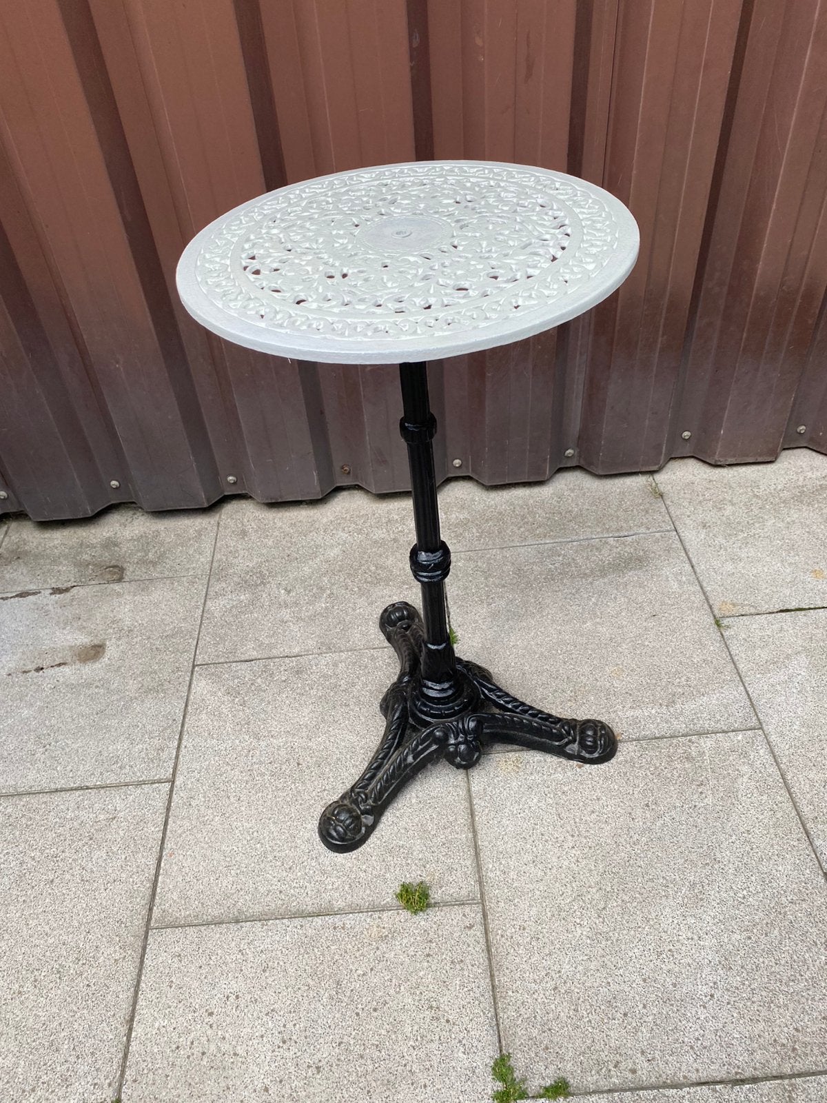 Gietijzeren tafel 40 cm doorsnee 70 hoog, Tuin en Terras, Ophalen, Gebruikt
