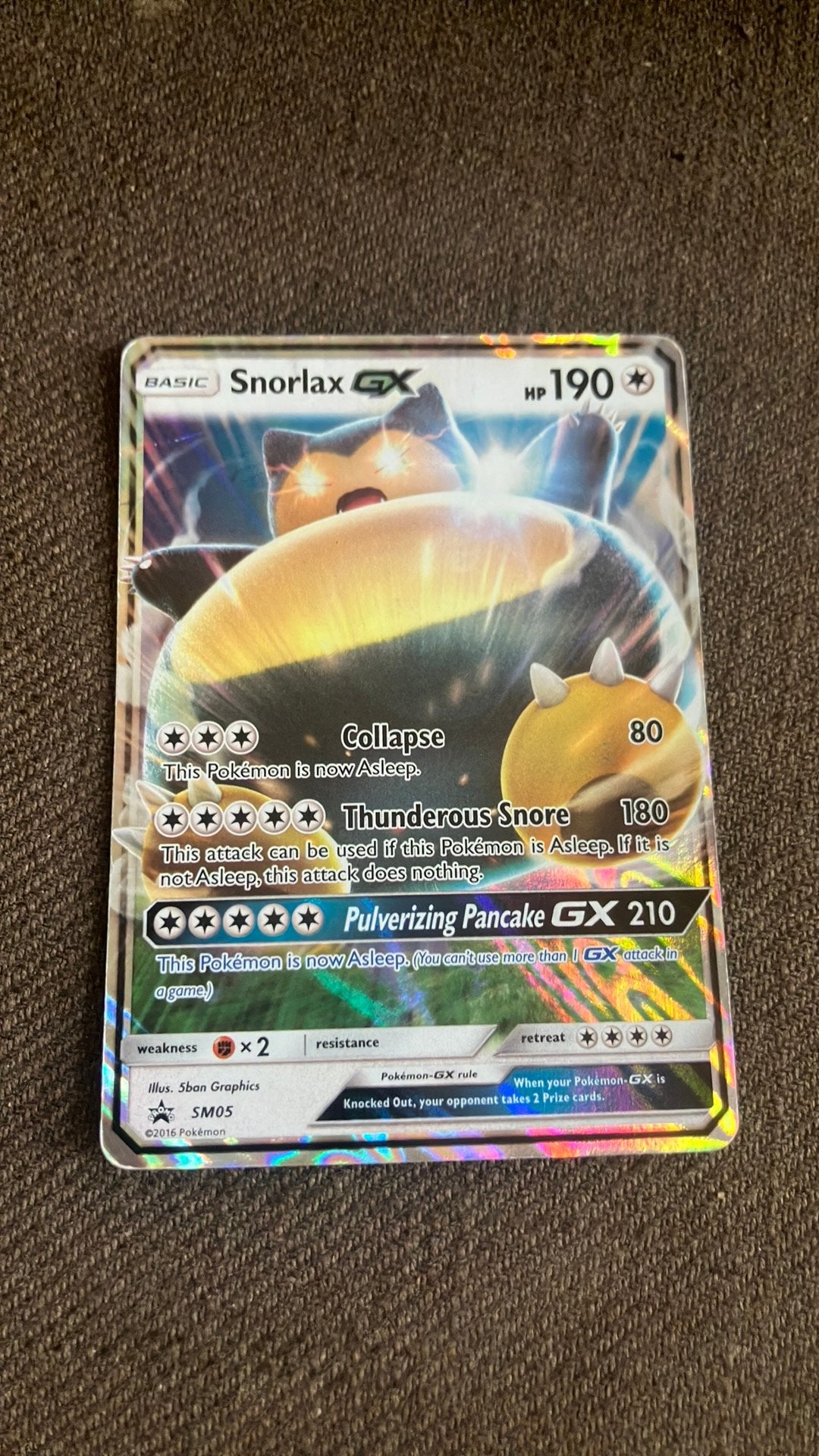 Snorlax GX SM05, Hobby en Vrije tijd, Verzamelkaartspellen | Pokémon, Ophalen of Verzenden, Zo goed als nieuw