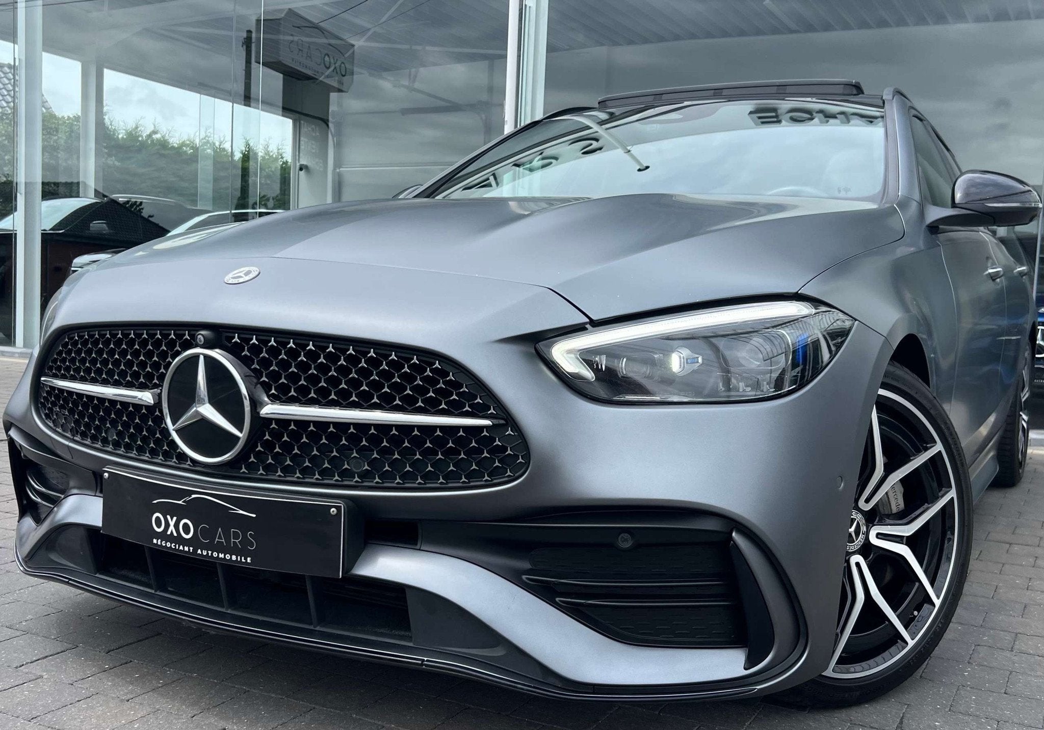 Mercedes-Benz C-Klasse 220 D 200CV / Pack AMG / Gris MAGNO M, Autos, Argent ou Gris, Achat, Entreprise, Alcantara