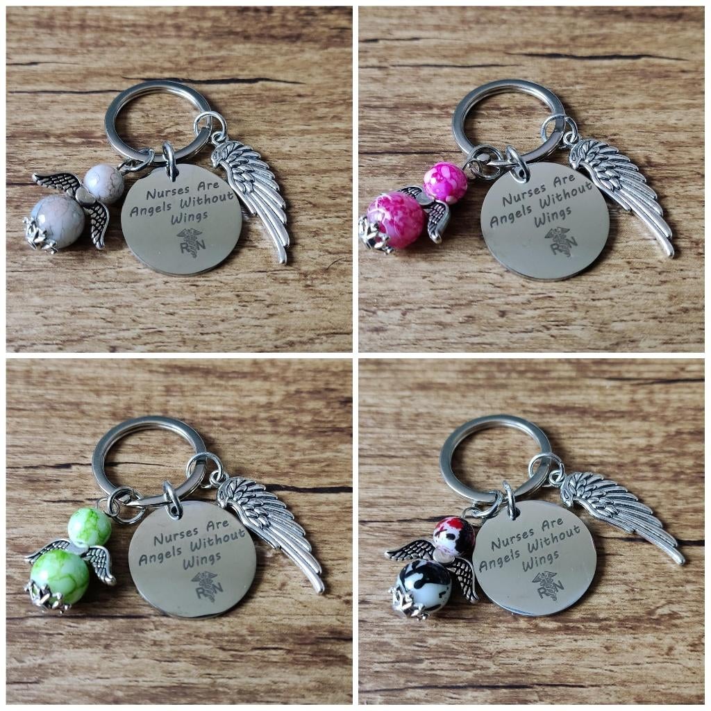 Hanger Nurses are angels without wings guardian angel, Envoi, Neuf, Pendentif