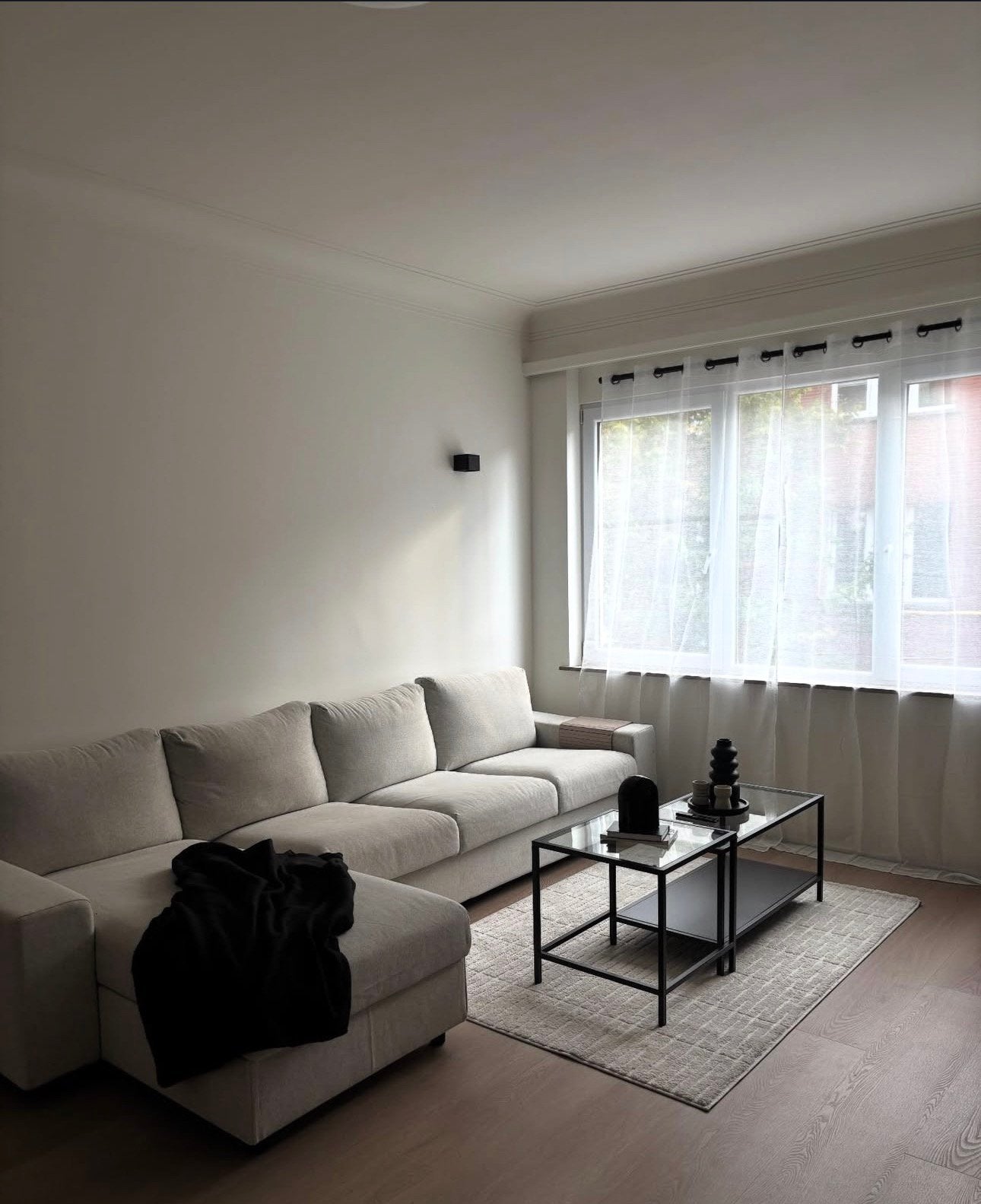 Canapé d'angle avec chaise longue IKEA VIMLE — blanc/gris -, Enlèvement, Comme neuf, Quatre personnes ou plus