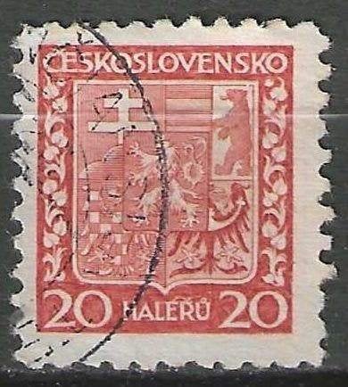 Tchécoslovaquie 1929/1931 - Yvert 254 - Armoiries (ST), Envoi, Affranchi