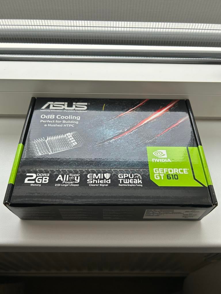 Asus nVidia GeForce GT610 2Gb DVi HDMi VGA, Computers en Software, Videokaarten, PCI-Express 2, GDDR3, HDMI, Nieuw