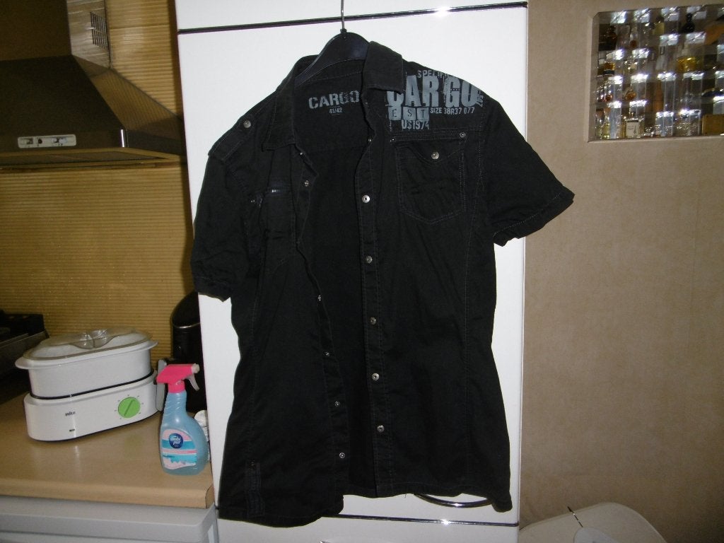 kledij heren hemd zwart cargo 41/42, Kleding | Heren, Zwart, Cargo 41/42, Gedragen, Halswijdte 39/40 (M)