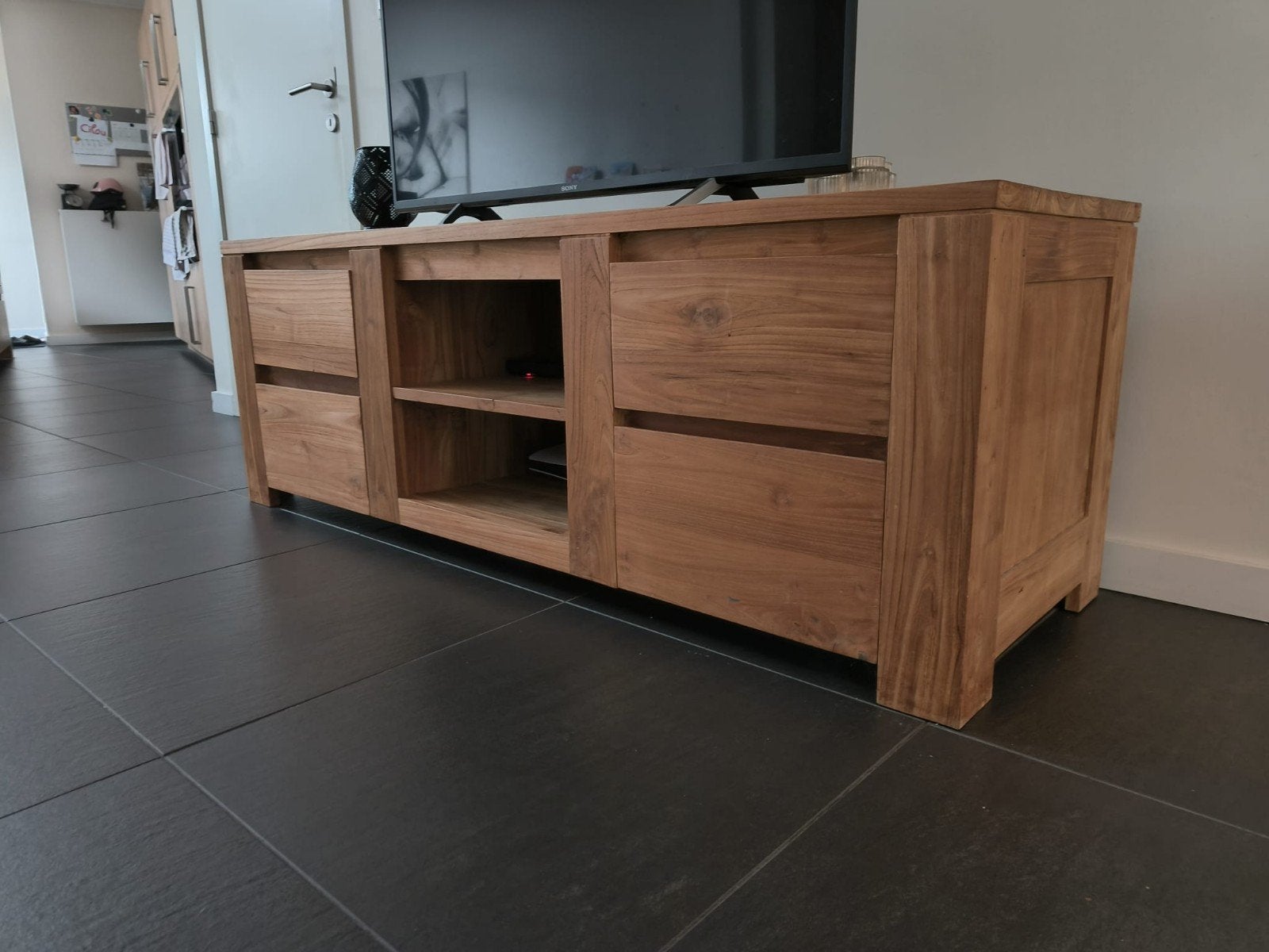 Tv kast Teak Hout, Huis en Inrichting, Ophalen, Zo goed als nieuw