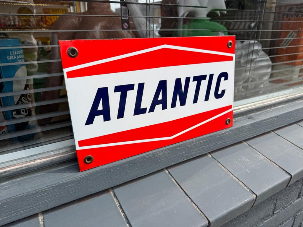 ATLANTIC emaille reclamebord, Ophalen of Verzenden