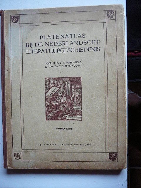 Platenatlas bij de Nederlandsche Literatuurgeschiedenis 1916, Antiek en Kunst, Antiek | Boeken en Manuscripten, Ophalen of Verzenden