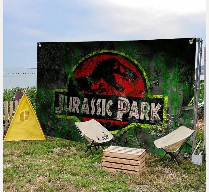 Grands drapeaux Jurassic Park (150 x 90 cm), Enlèvement ou Envoi, Neuf