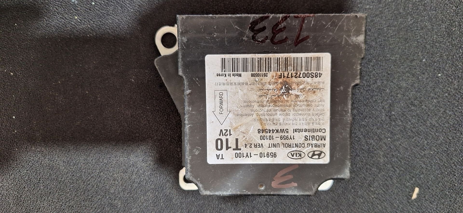 Originele Airbag Stuurmodule Computer Hyundai Kia Continenta, -, Utilisé, -, -