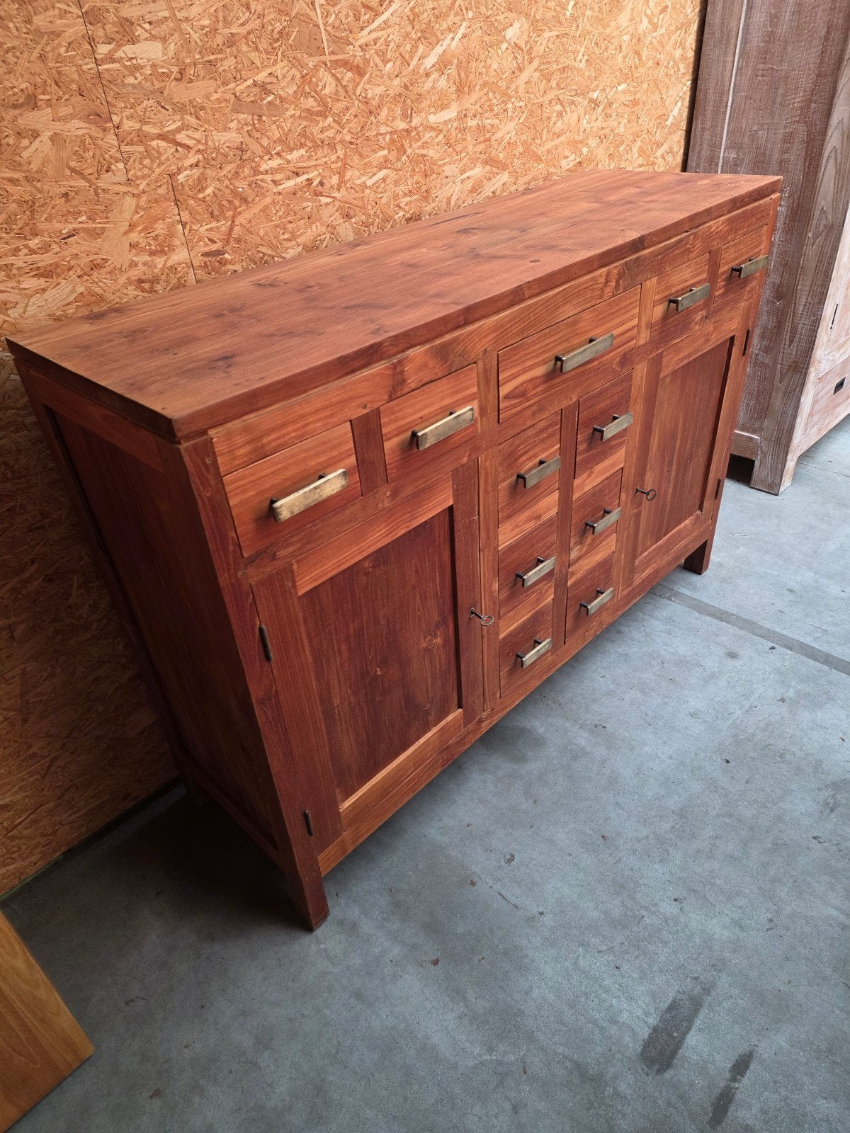 Teakhouten dressoir 150cm lengte/ 105cm hoog.vaste prijs, Ophalen