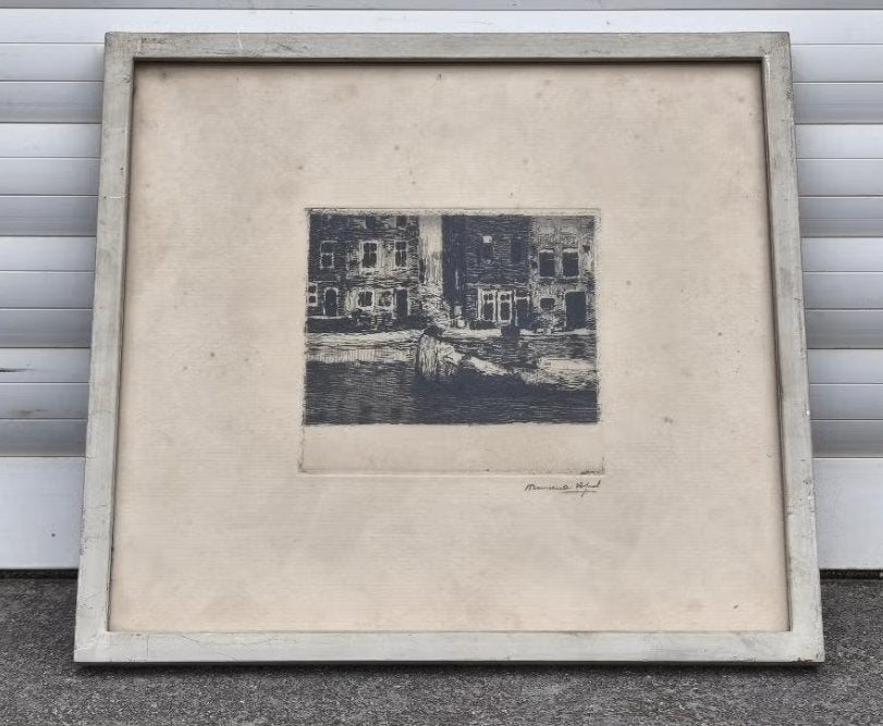 Gravure signe Armand apol, Antiquités & Art, Enlèvement ou Envoi, Gravure