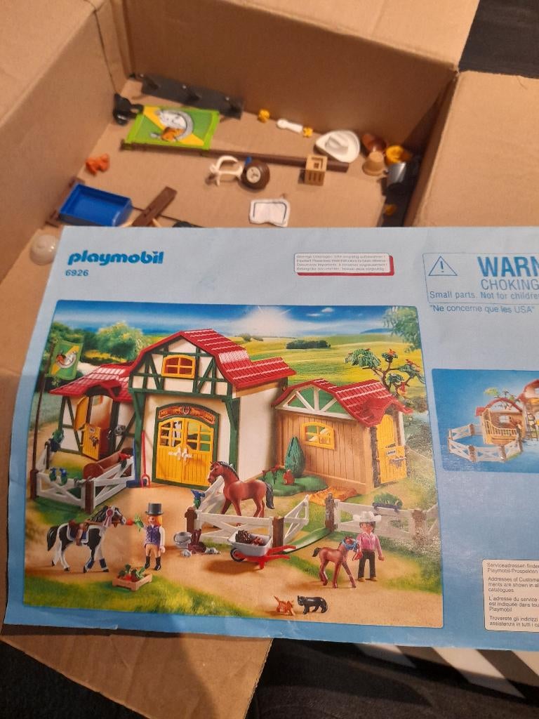 Playmobil paardenstal, Ophalen of Verzenden, Zo goed als nieuw, Complete set
