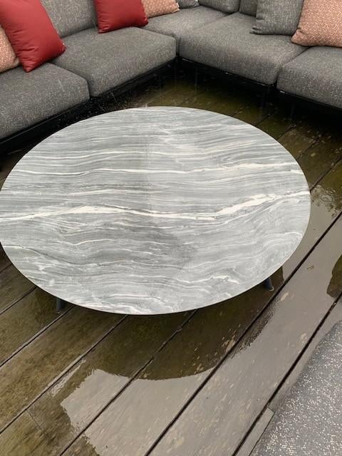 loungetafel - tuintafel, Ophalen, Zo goed als nieuw, Rond, Aluminium