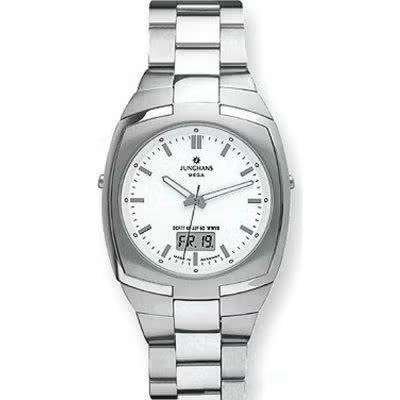Junghans Mega Radio Controlled Quartz Mens Watch DCF77 JJY40, Montre-bracelet, Autres marques, Acier, Enlèvement