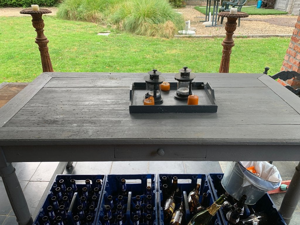 tafel, Huis en Inrichting, Ophalen, Gebruikt, 100 tot 150 cm, Teakhout