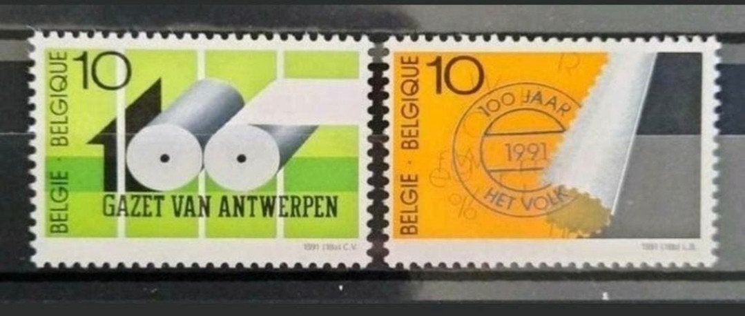 Belgique : COB 2435/36 ** Presse 1991., Timbres & Monnaies, Sans timbre, Neuf, Enlèvement ou Envoi, Non oblitéré