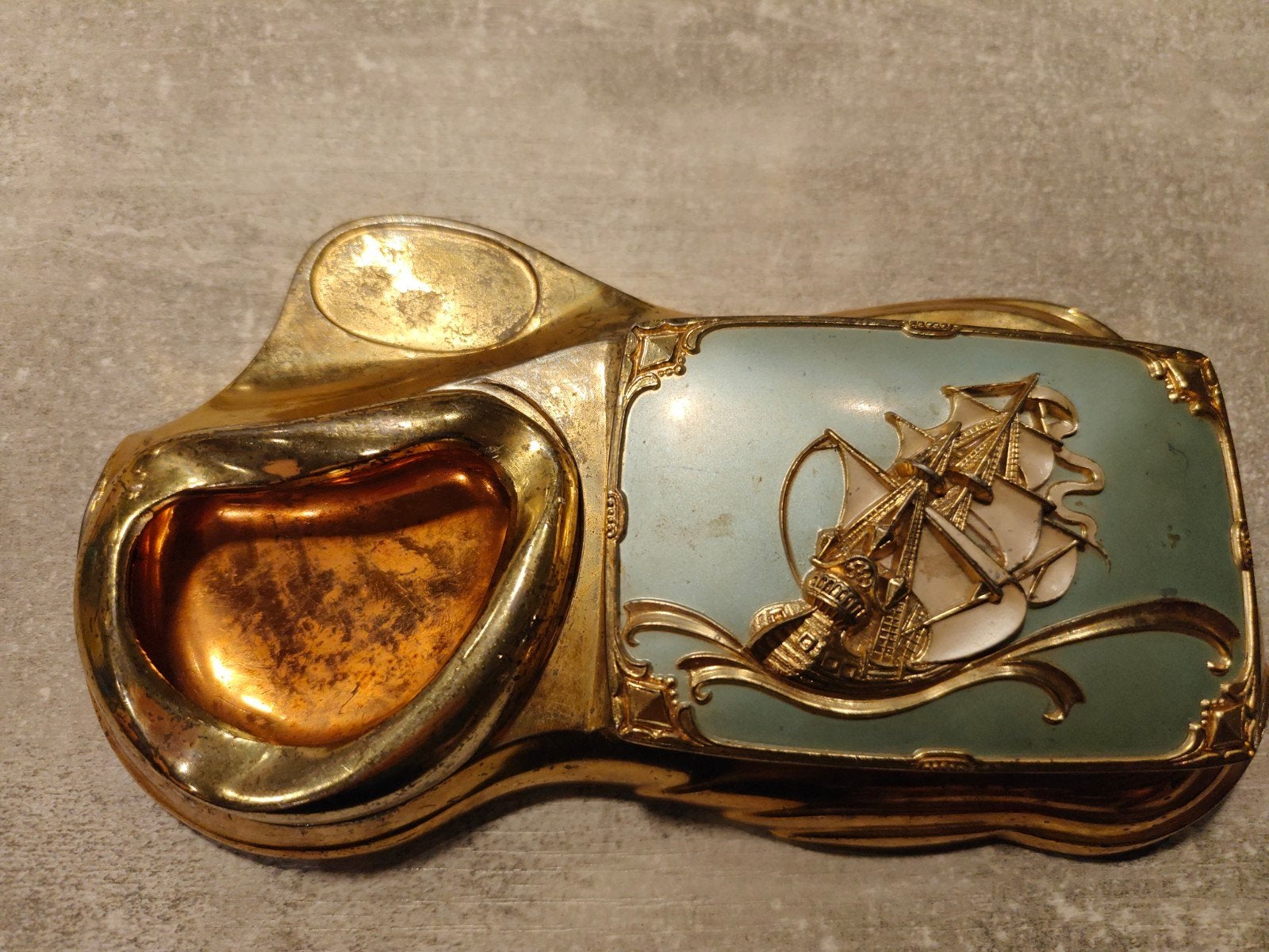 Vintage Park Sherman rookset / sigarettendoos met asbak – ze, Ophalen of Verzenden