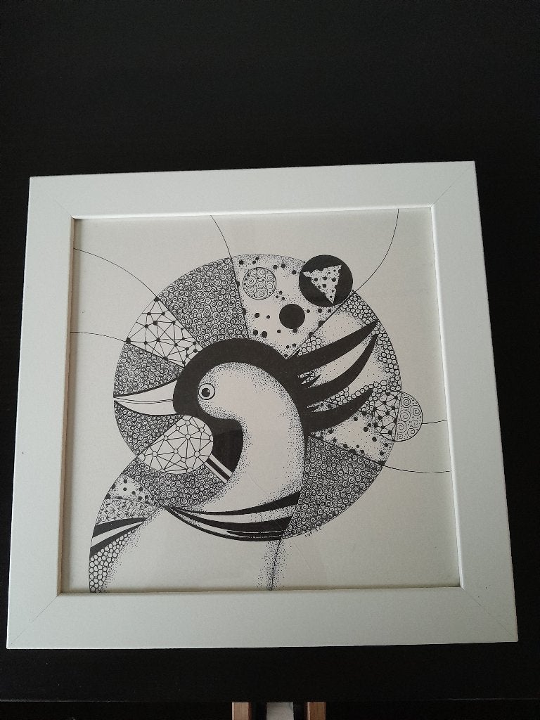 Pentekeningen in kaders, Antiek en Kunst, Ophalen of Verzenden, Tekening, Pentekening, Achter glas
