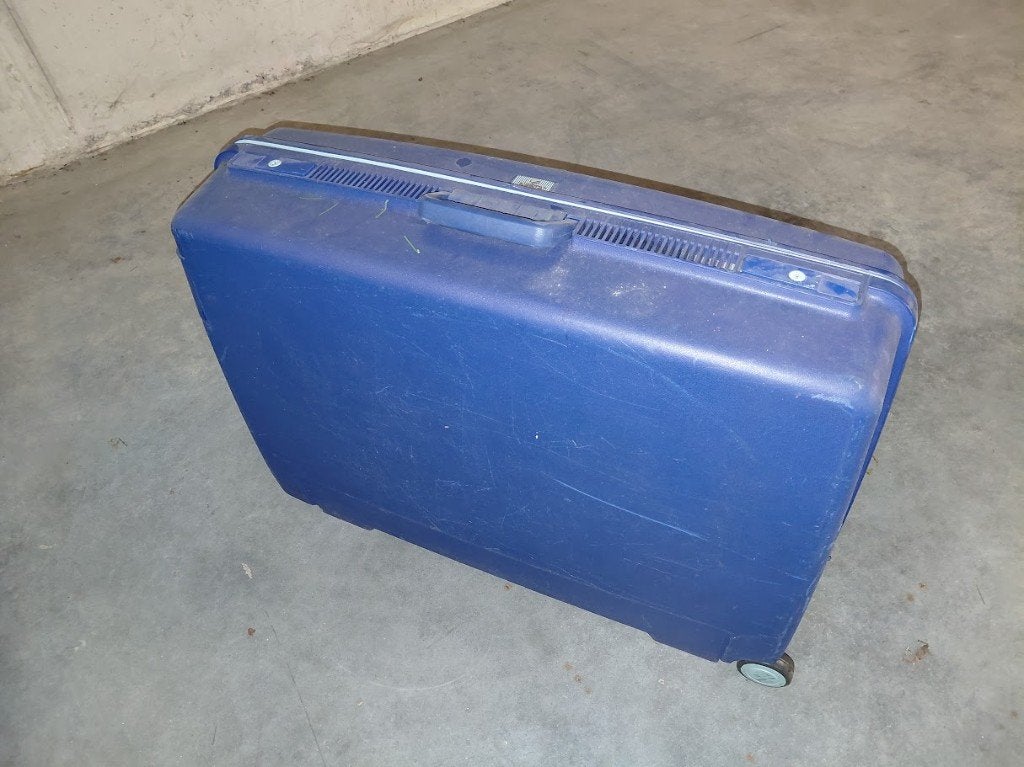 Blauwe Delsey reiskoffer, Bijoux, Sacs & Beauté, 75 cm ou plus, 80 cm ou plus, Enlèvement, Utilisé