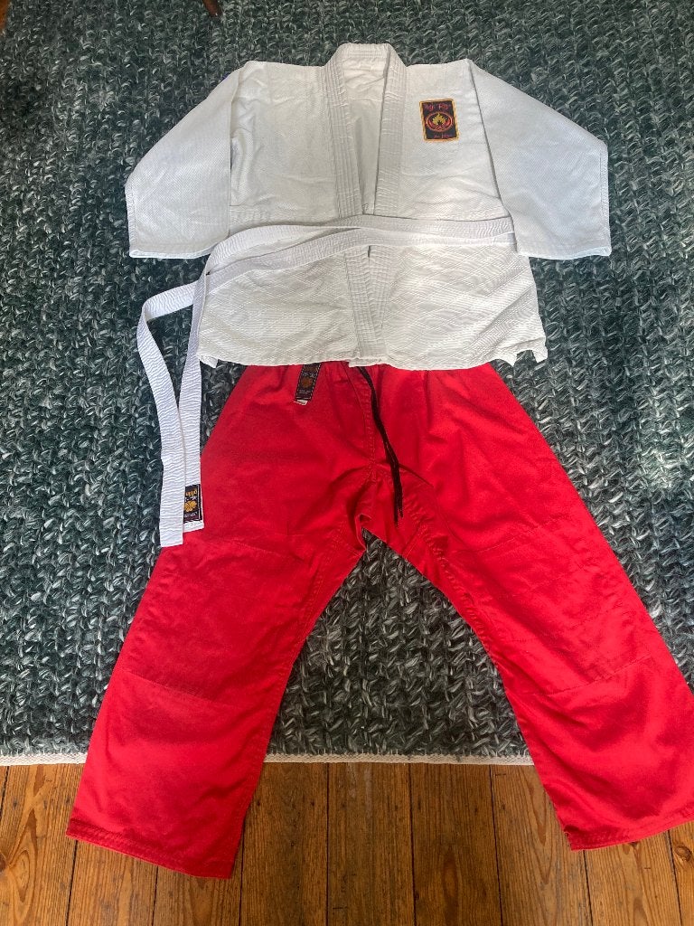 Jiu jitsu pak (kind), Sport en Fitness, Vechtsporten en Zelfverdediging, Ophalen, Gebruikt, Jiu-Jitsu, Vechtsportpak