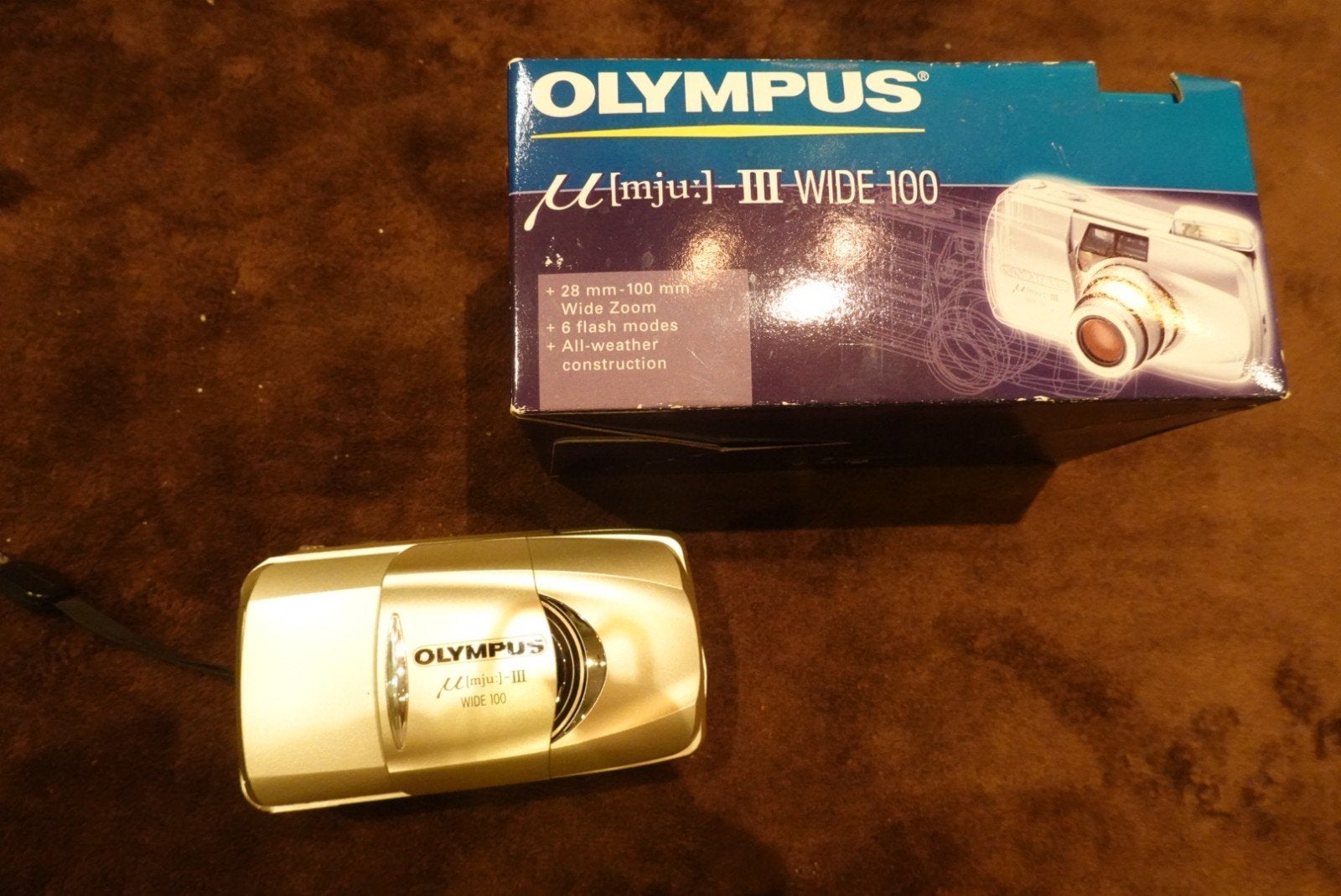 Olympus Mju lll zoom Wide appareil photo argentique compact, TV, Hi-fi & Vidéo, Enlèvement ou Envoi, Comme neuf