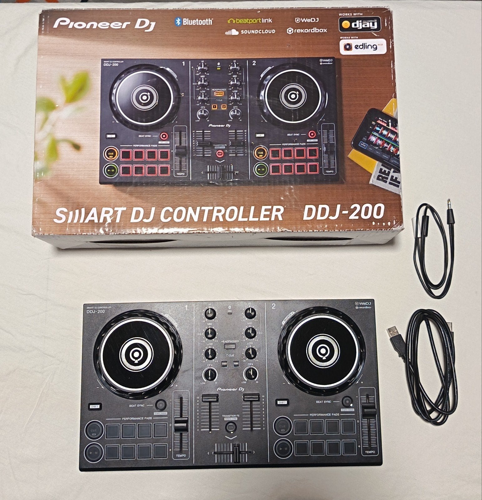 Pioneer DJ DDJ-200 – Excellent état + boîte et câble, Enlèvement, Comme neuf, Platine, Pioneer
