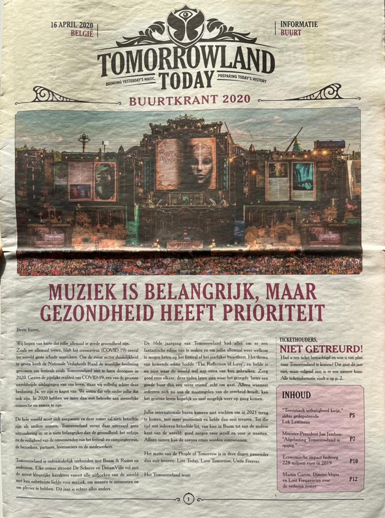 Uniek buurtkrantje over de door COVID afgelaste TML 2020, Verzamelen, Overige Verzamelen, Ophalen of Verzenden, Zo goed als nieuw