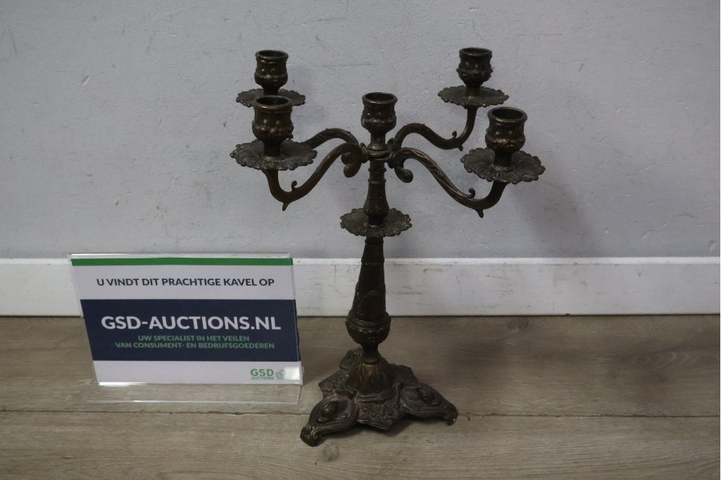 Antieke 5 armige kandelaar, Antiek en Kunst