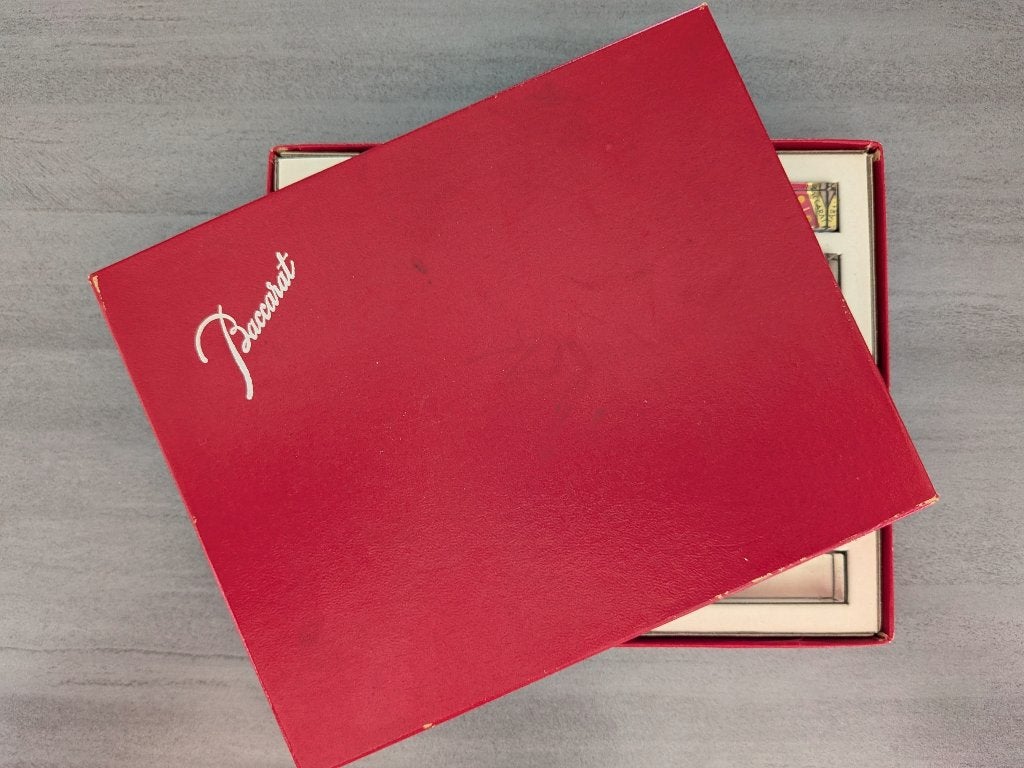 Coffret Baccarat 12 porte-couteaux cristal — écrin d’origine, Enlèvement