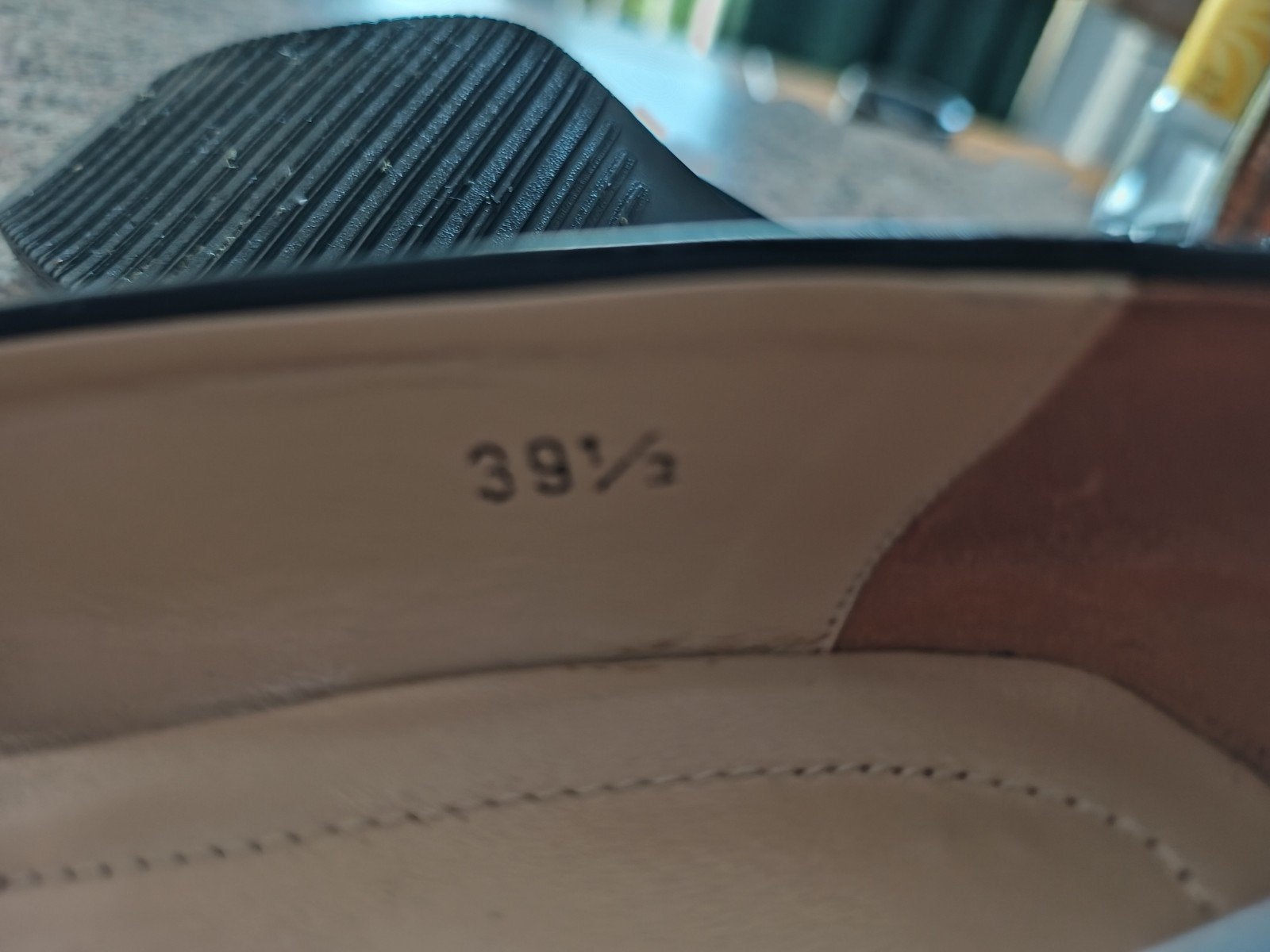 Paar zwarte echte lederen schoenen maat 39, Ophalen of Verzenden, Gedragen