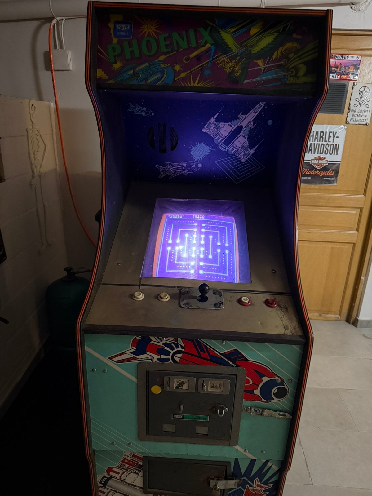 Borne arcade phœnix des années 80, Enlèvement, Utilisé