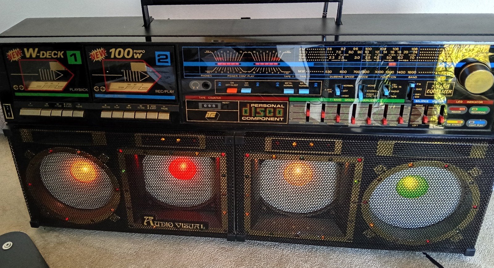 Vintage jaren 80 boombox, Enlèvement ou Envoi, Utilisé, Autres types