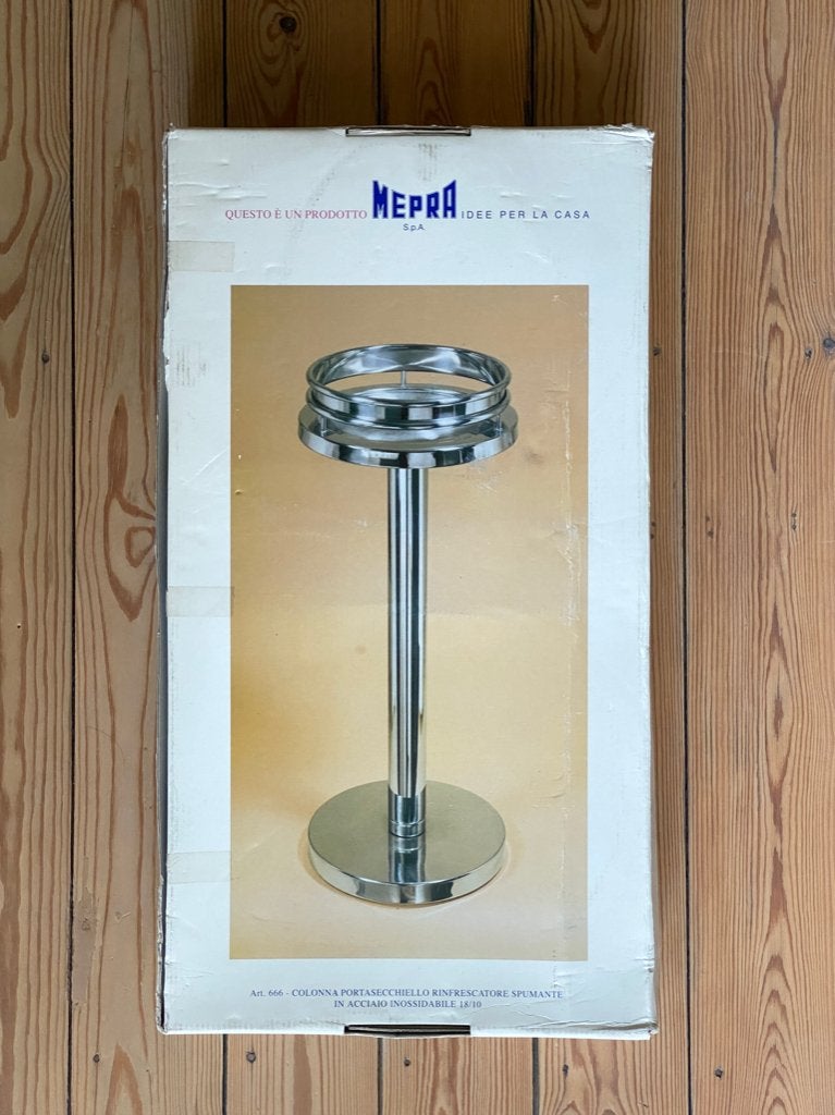 Mepra wijnkoeler houder roestvrij staal, Maison & Meubles, Accessoires pour la Maison | Colonnes & Piliers, Enlèvement ou Envoi